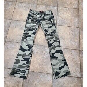 Vintage J Star Y2K Cargo Pants sz 3/4 Camo Studded Low Rise Grunge Military